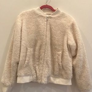 J.Crew Mercantile Fluffy Bomber Jacket